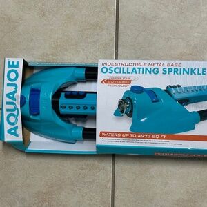 Aqua Joe Metal Base 4973 Sq Ft Variable Width Turbo Oscillating Lawn Sprinkler